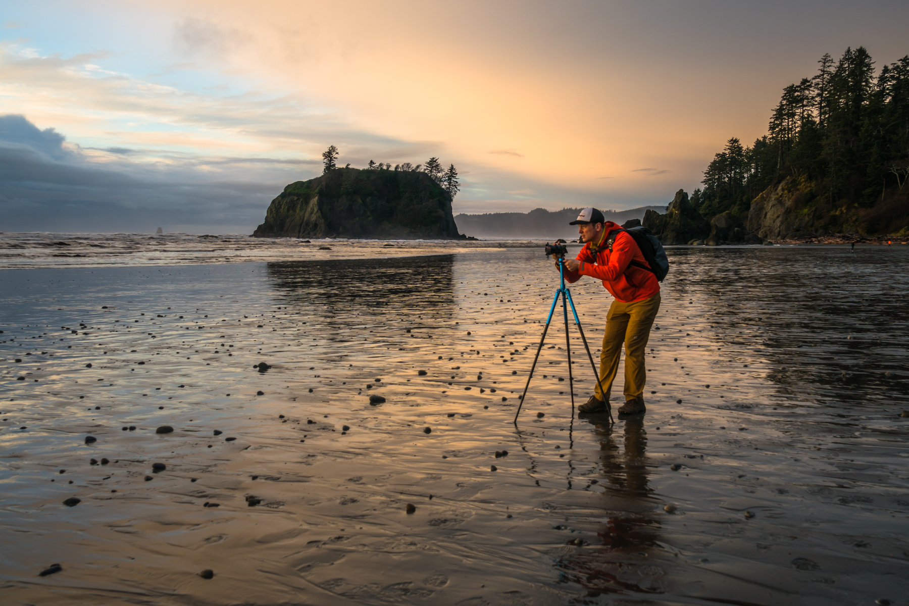 Exploring photo compositions at Ruby Beach.