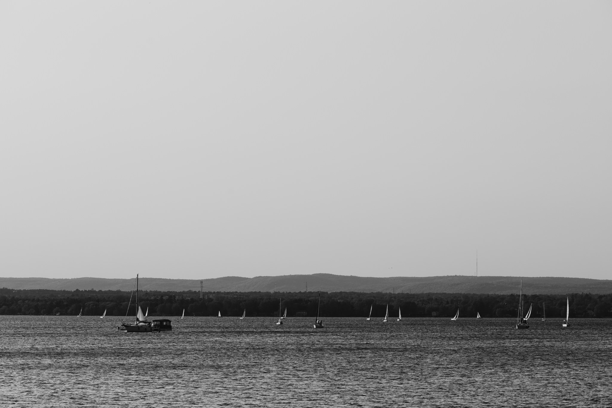 Sailboats over the Ottawa River
