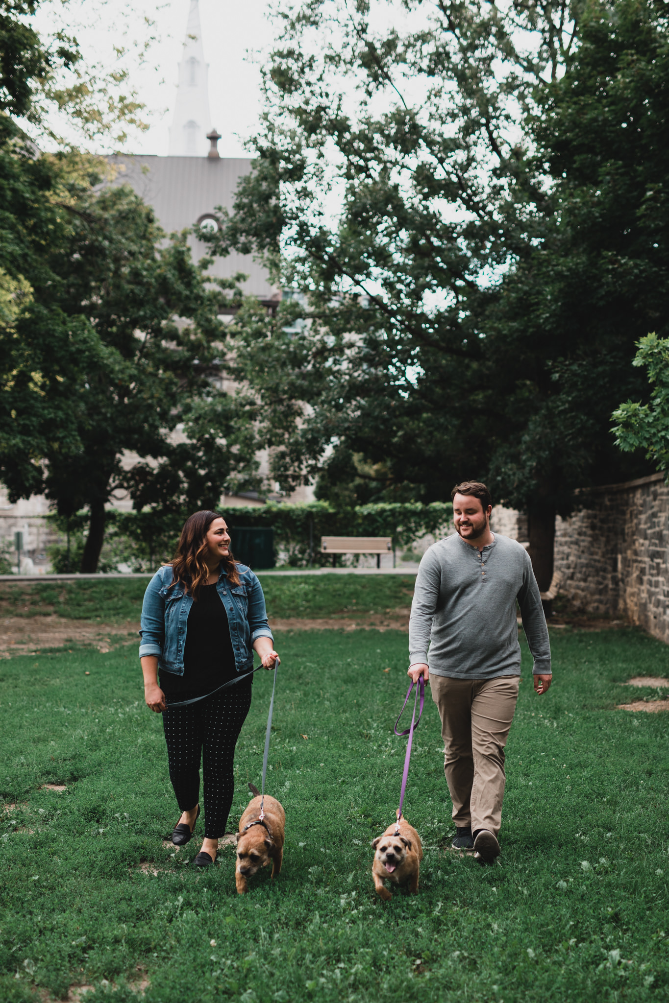 Engagement session with dogs