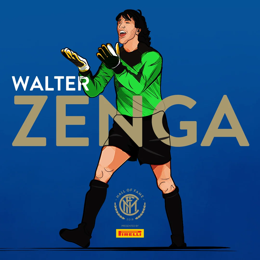 WALTER ZENGA He was a long-time goalkeeper for Internazionale and the Italian national team . He also holds Romanian citizenship. During his playing career, Zenga was part of the Italian squad that finished fourth at the 1984 Olympics in Los Angeles , United States and was starting goalkeeper for the Azzurri team that finished third in the 1990 FIFA World Cup tournament held in Italy , keeping a World Cup record unbeaten streak. A three-time winner of the IFFHS World's Best Goalkeeper Award, Zenga is regarded by pundits as one of the best goalkeepers of all time, and in 2013 was voted the eighth best goalkeeper of the past quarter-century by IFFHS .