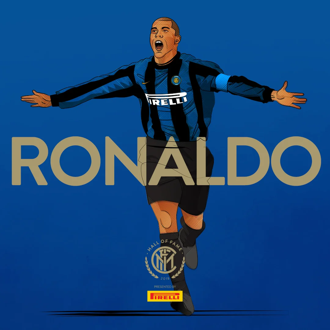 RONALDO Ronaldo Luís Nazário de Lima , commonly known as Ronaldo , is a retired Brazilian professional footballer who played as a striker . Popularly dubbed "O Fenômeno" (The Phenomenon), he is widely considered to be one of the greatest football players of all time. In his prime, he was known for his dribbling at speed, feints , and clinical finishing. Inter Milan signed him in the summer of 1997 for a then world record fee of $27 million , making him the second player, after Diego Maradona , to break the world transfer record twice. Ronaldo adapted to the Italian style of the game in his first season, finishing second on the league's scoring charts. Ronaldo started to develop into a complete forward. He began racking up assists, became first-choice penalty taker, taking and scoring freekicks. During his time with Inter, he scored several goals against city rivals A.C. Milan in the Derby della Madonnina . He won FIFA World Player of the Year for the second time in 1997, and collected the Ballon d'Or the same year.
