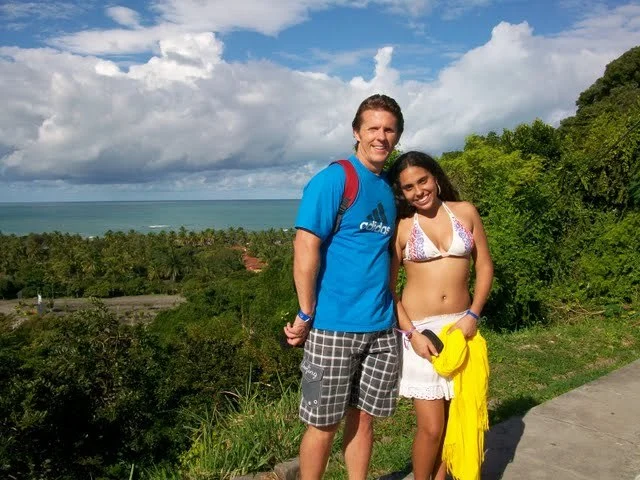 My daughter Sade and I in Brazil.