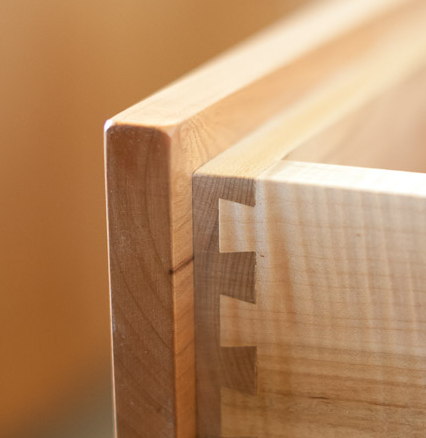Dovetail detail - the mark of fine craftsmanship.