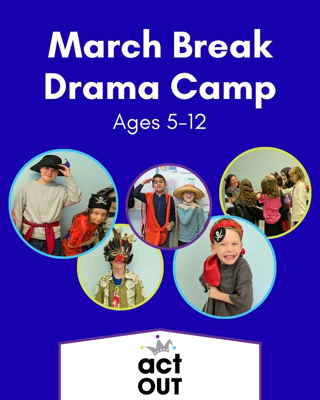 Pirates? ☠ Fairies? 🧚&zwj;♀️Mischievous Cats? 😸 There's no way to know what our actors will create at March Break camp!

We've got a fun, 🎭dramatic week🎭 where campers will create their own story, try on costumes, put together a set, and more. Be