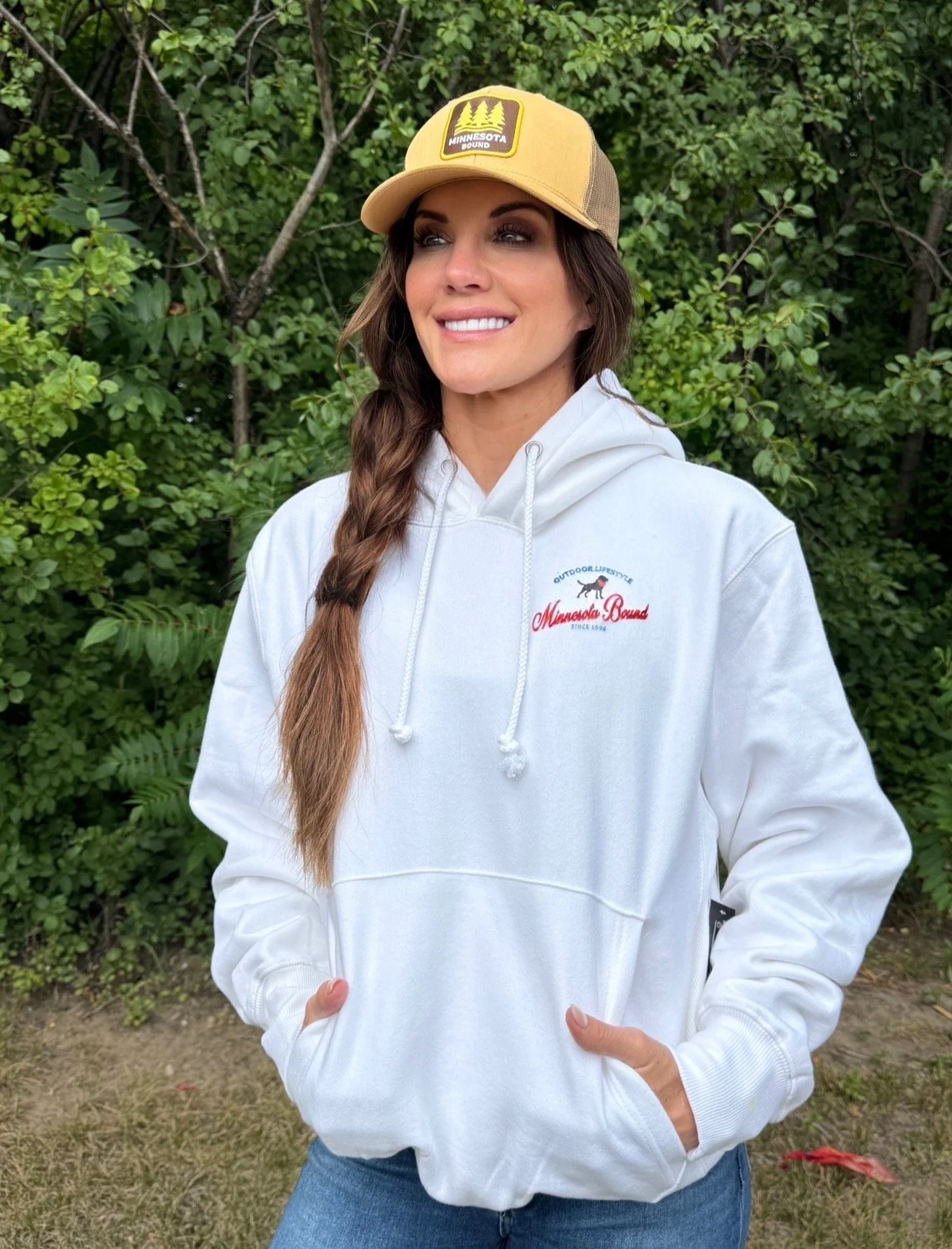 White MN Bound Hoodie
