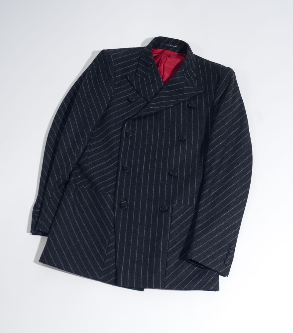 Flat shot Tectonic grey chalkstripe jacket front.jpeg