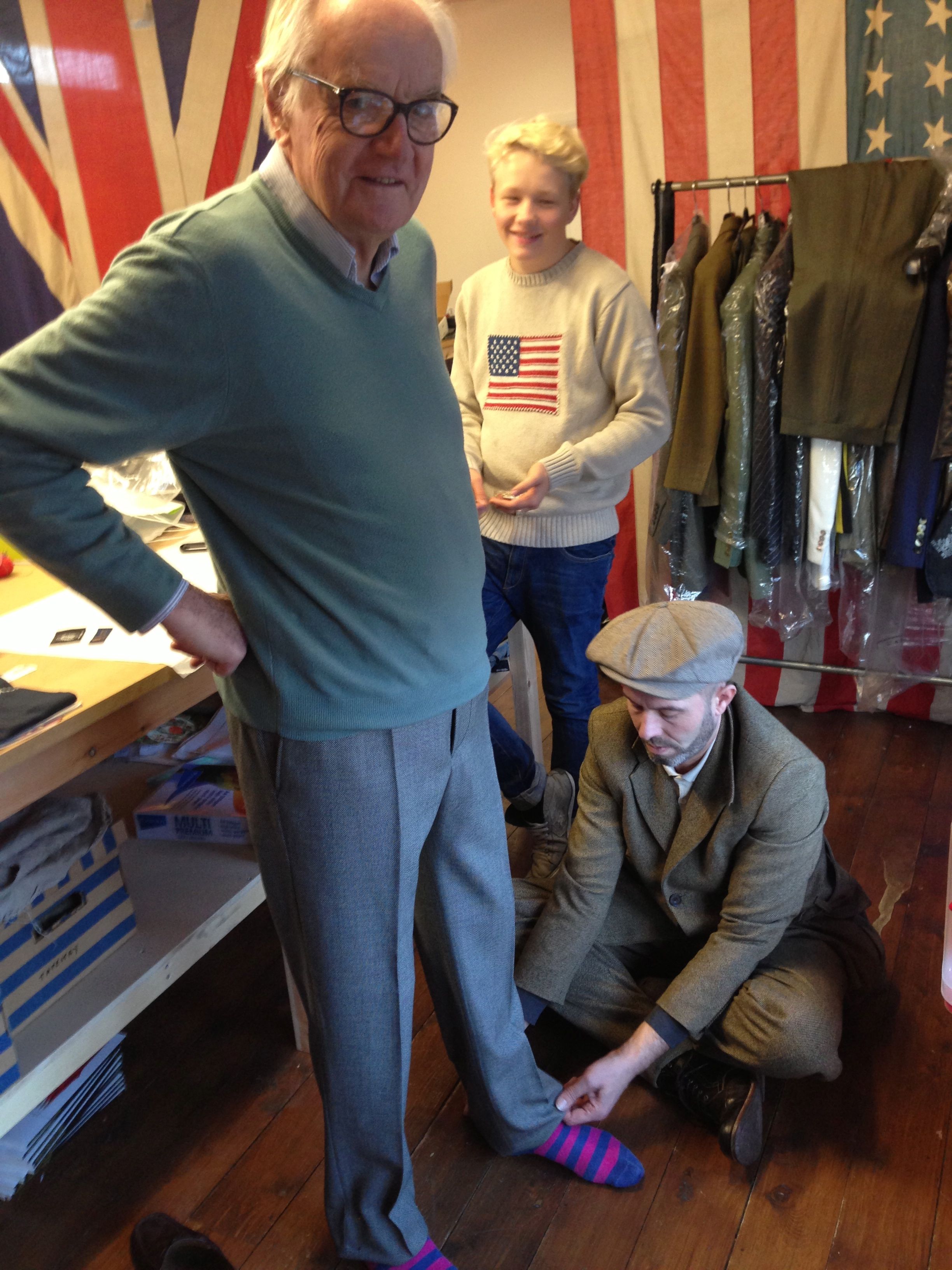 Anthony was a military man, tanks. Helping out that day was our intern Ingmar Patton whose great grandfather General P knew a thing or two about being properly turned out too. A pair of bespoke trousers starts at £340.