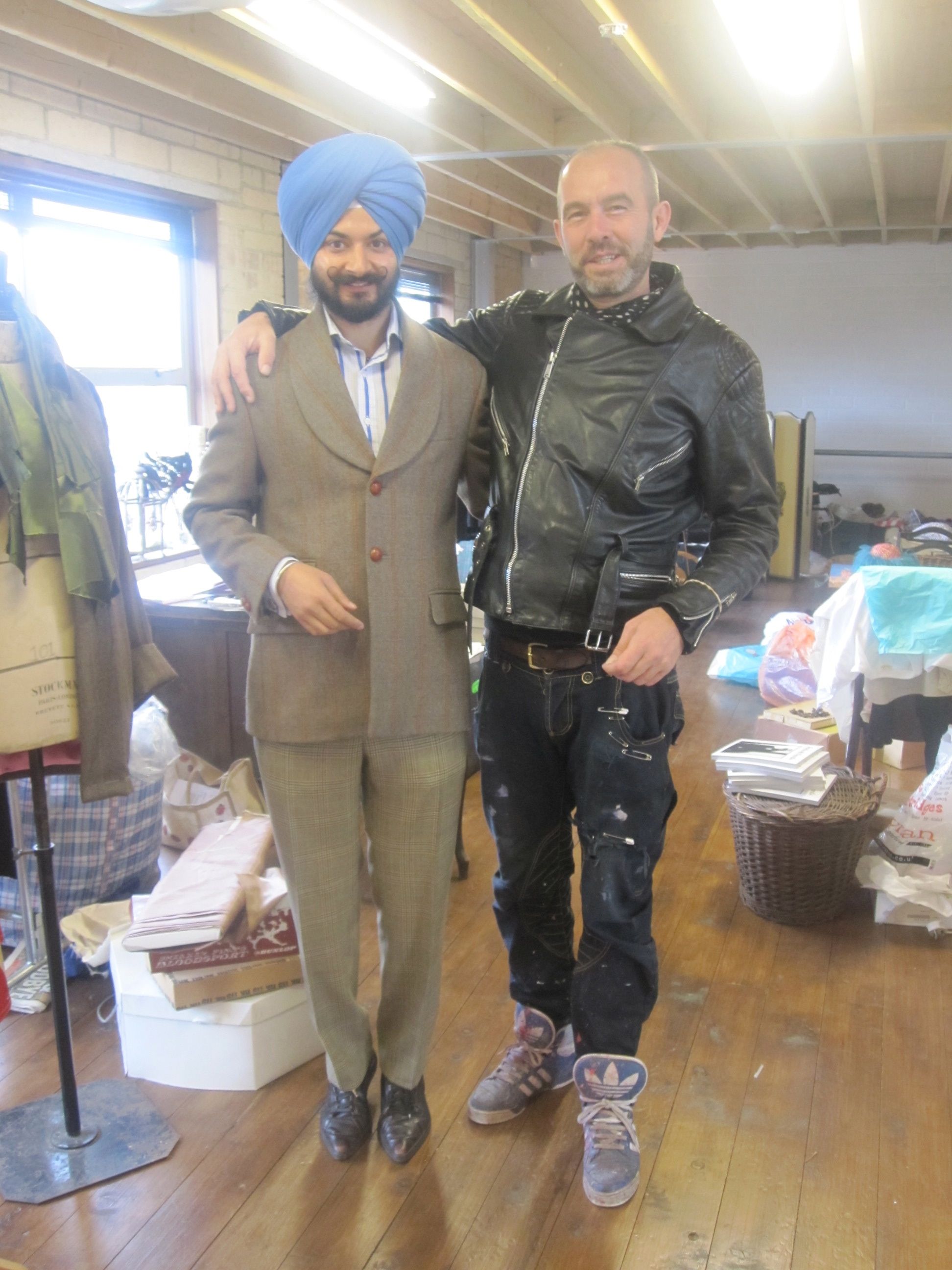 Our mate Pal in his shawl collared "Mr Fox" jacket and "Piccalilli" strides.