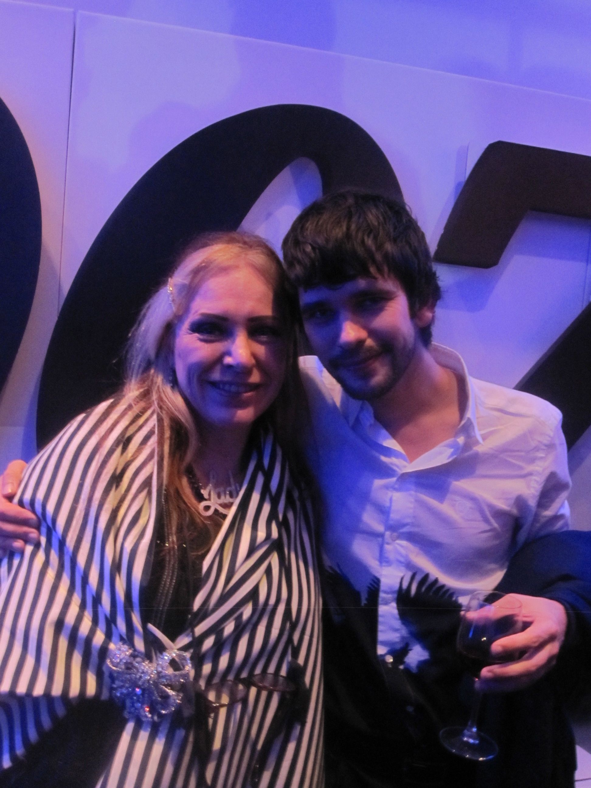 Lady C with Q aka Ben Whishaw, fellow RADA alumnus.