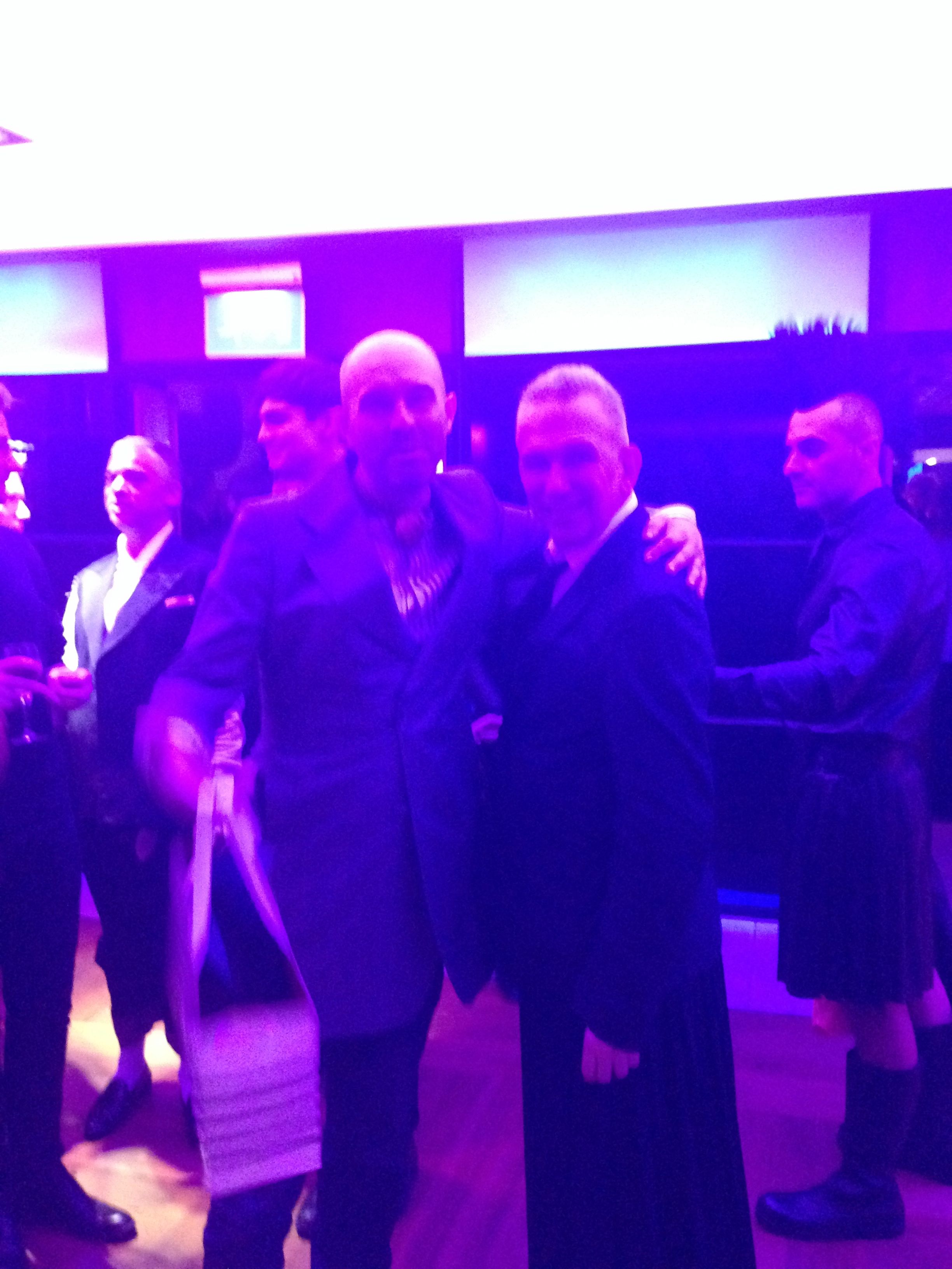 Mr Wesley with Jean Paul Gaultier at the opening night of the JPG exhibition at the Barbican Gallery