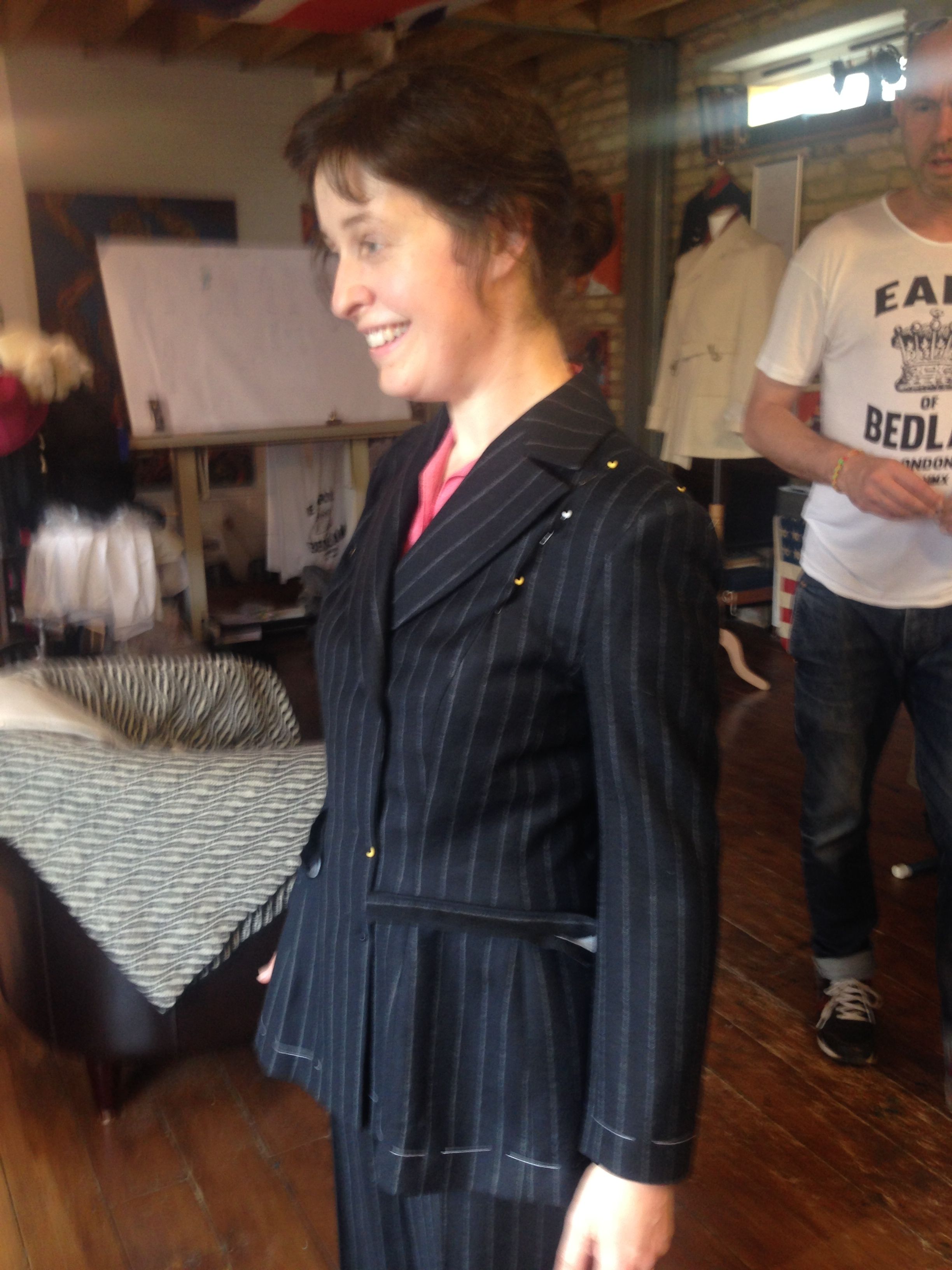 Comedienne Joanna Neary in her seriously sexy Mannish Suit