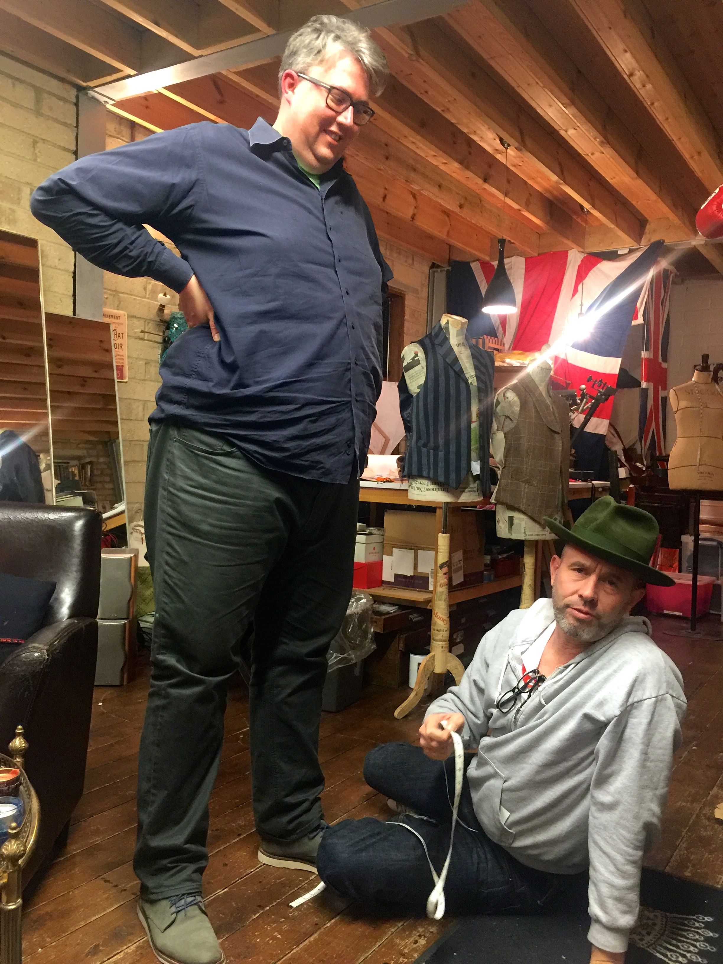 Moritz back for another suit - we'd better borrow that stepladder from the previous photo!