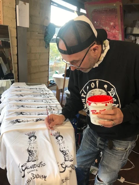 It was an honour to be asked to do the Christmas t-shirts for the gastronomic temple Le Gavroche for the third year running, with the little street urchin wearing the Bedlam coronet