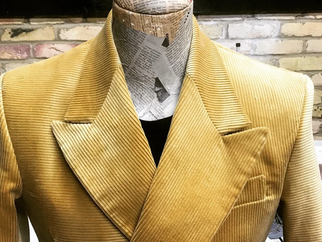  Our party piece, piece de resistance, plume de ma tante… the Tectonic cut, with panels of pin stripe, grooved or furrowed cloth panel placed at angles to each other to build up a force of energy when life needs a shunt.  