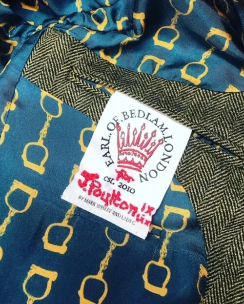  Tasty restauranteur Jamie Poulton (patron of Soho’s Randall &amp; Aubin) went for his personal colourway of squid ink (nudging petrol but you wouldn’t want to eat that) and golden butter in our signature motif of the Clink Street gaoler’s cuffs, on 