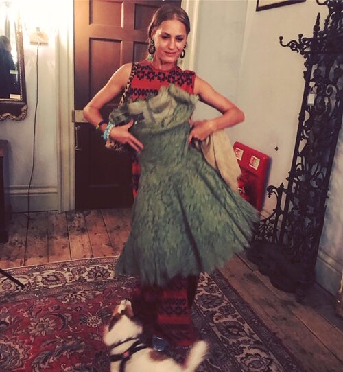  I was already asking someone to take a photo of me, lady C, holding up my beloved teeny tiny Antony Price “Gypsy” dress when I realised Yasmin might possibly do it better. She take a good photo, no? 