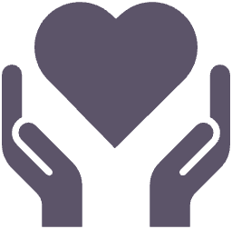 Two hands holding a heart