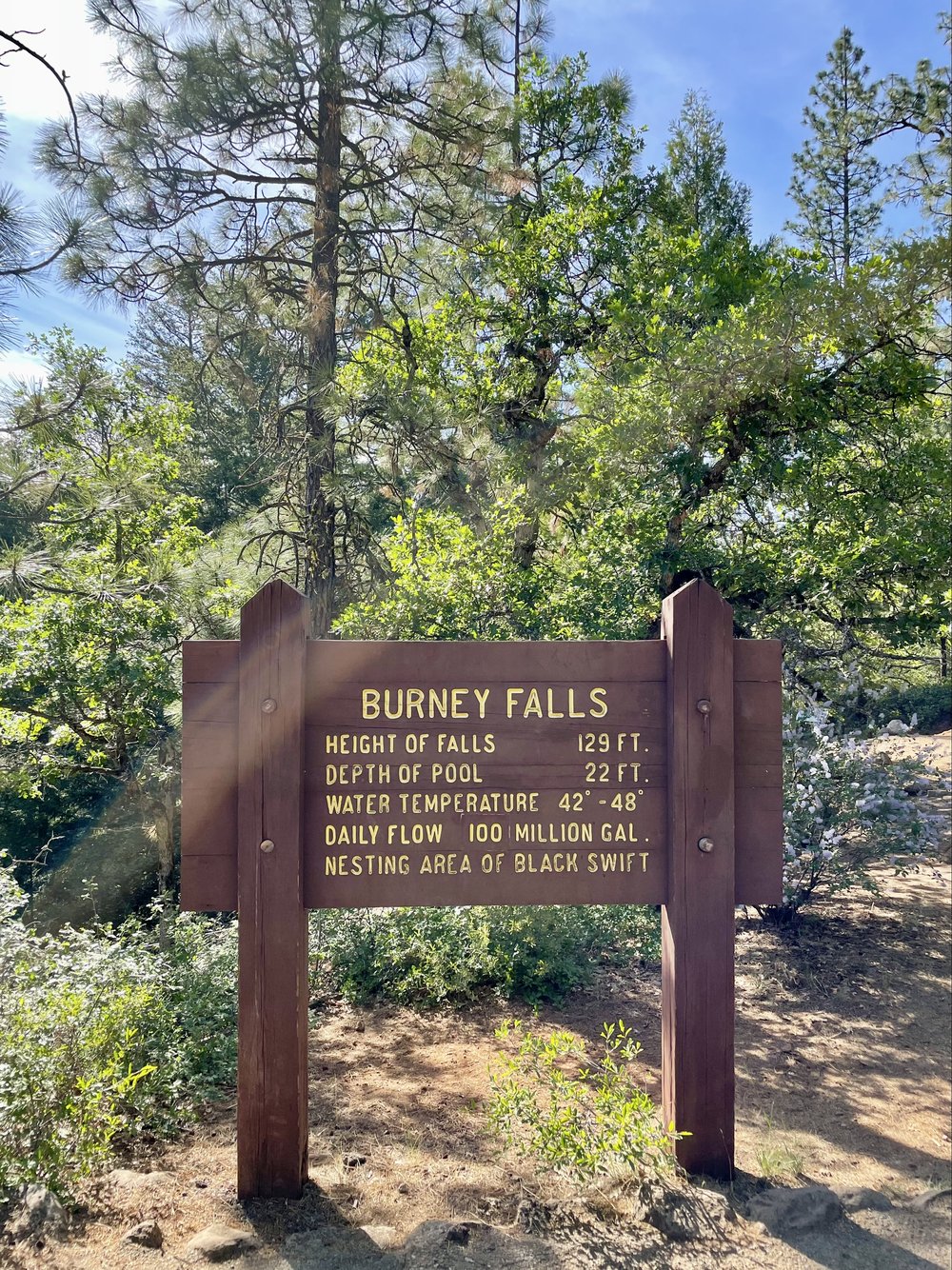 Burney Falls Sign