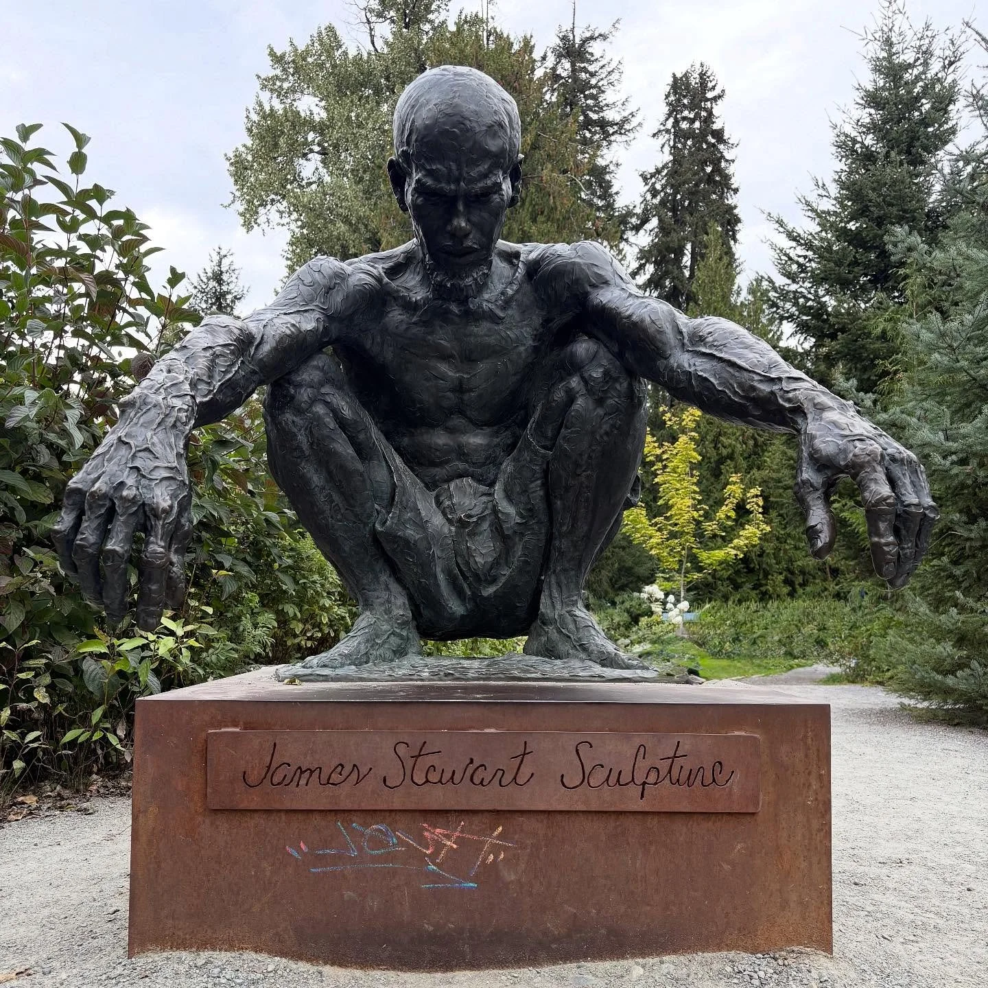 Sea To Sky Highway Van Rally
Day 2 — Part 6
I very much enjoyed seeing the James Stewart sculpture located next to Fitzsimmons Creek between Whistler Village and Blackcomb’s Upper Village. “Meet Jeri” was created by the Canadi