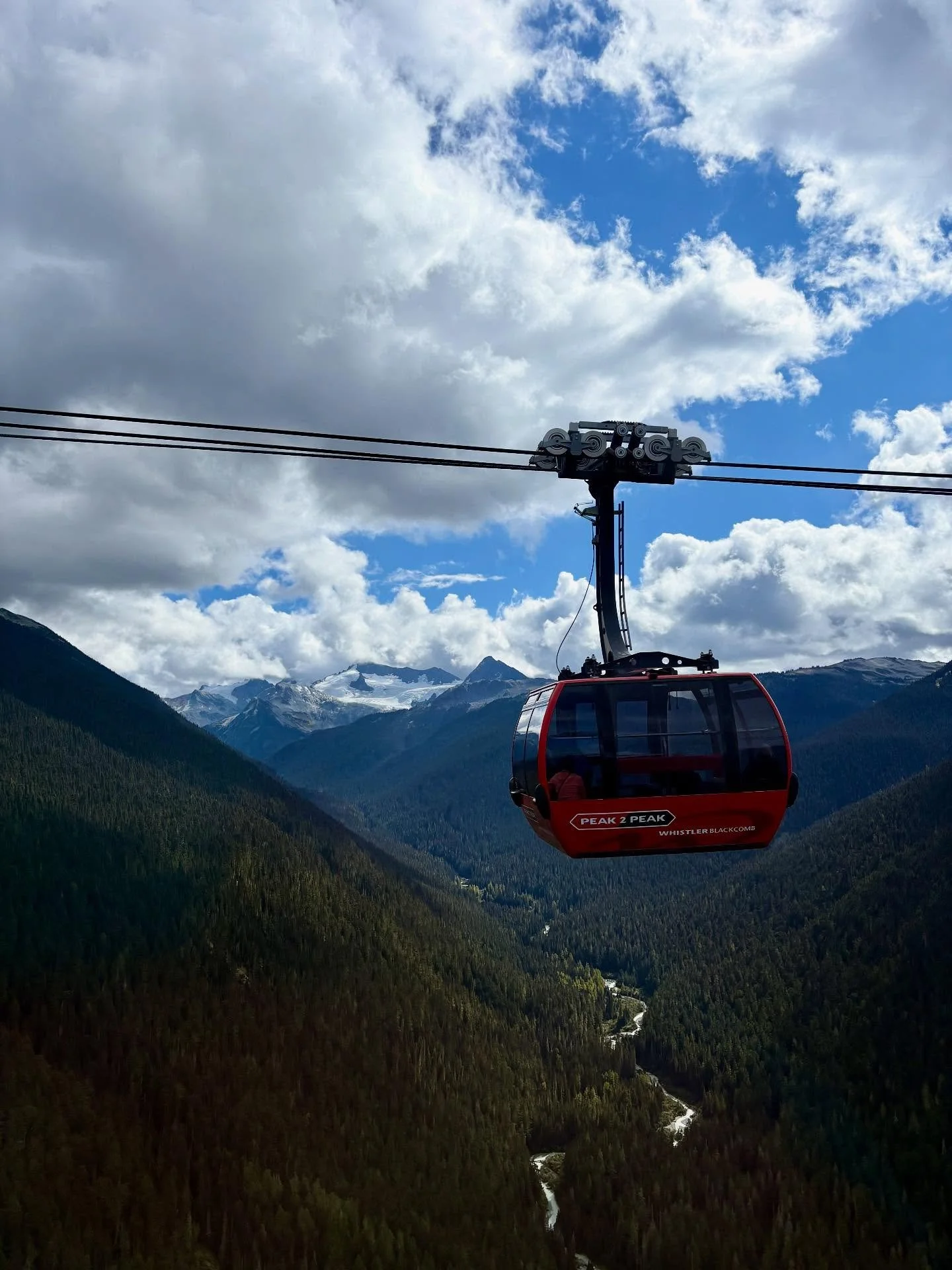 Sea To Sky Highway Van Rally
Day 4 — Part 3
The Peak 2 Peak Gondola is a lift that connects Whistler and Blackcomb mountains. It is described as a marvel of engineering, holding a world record for the longest unsupported span at 1.88 miles and