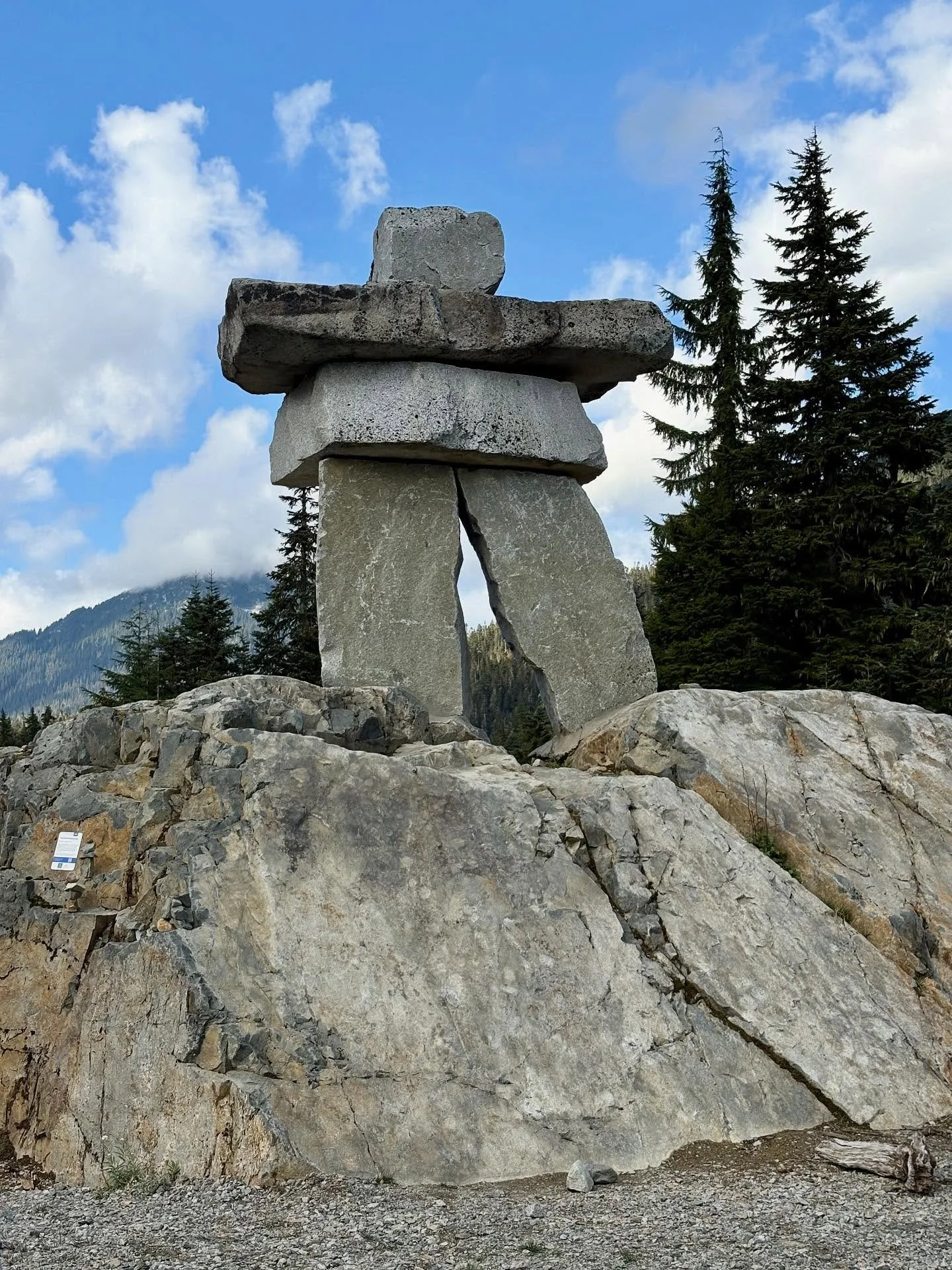 Sea To Sky Highway Van Rally
Day 4 — Part 10
Inuksuk types vary in their form and function, ranging from the simple nalunaikkutaq (a single upright stone) to the larger inuksummarik (often a pyramid-like formation) and inunnguaq (human-shaped f