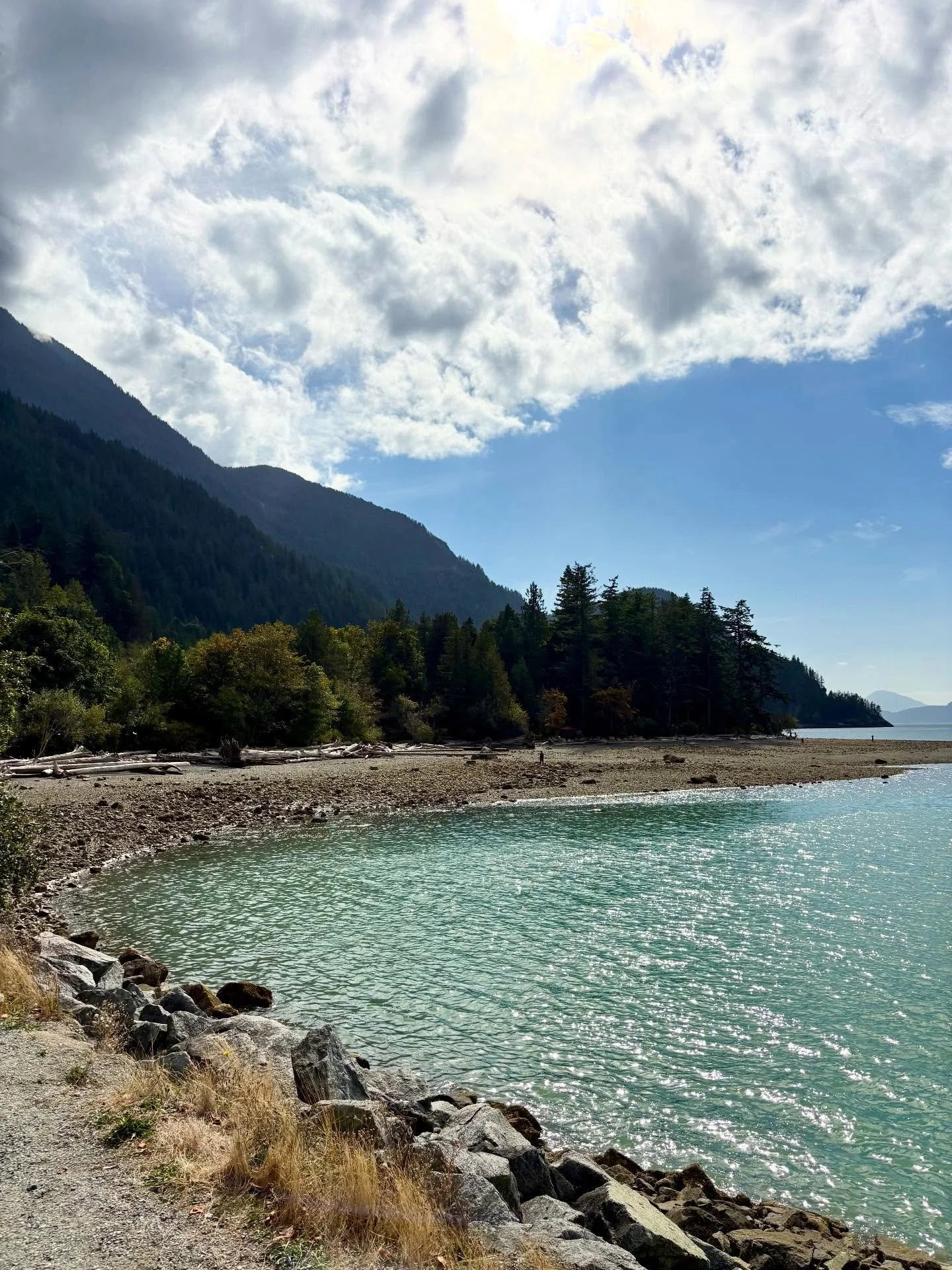 Sea To Sky Highway Van Rally
Day 5 &mdash; Part 8
Porteau Cove Provincial Park is a 56-hectare oceanfront haven for scuba divers, kayakers, stand-up paddleboarders, beachcombers and those just looking for a place to relax by the shore. The park offer