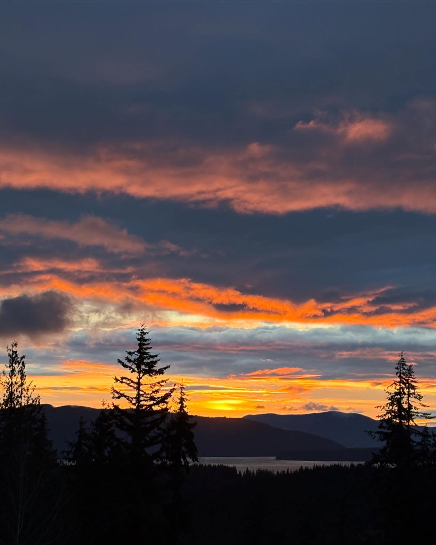 Since NW WA is currently dealing with an atmospheric river and horrible flooding, I decided to post a beautiful sunset from way back early this year (2/25). Hope everyone is staying safe out there and following evacuation orders! 🌅