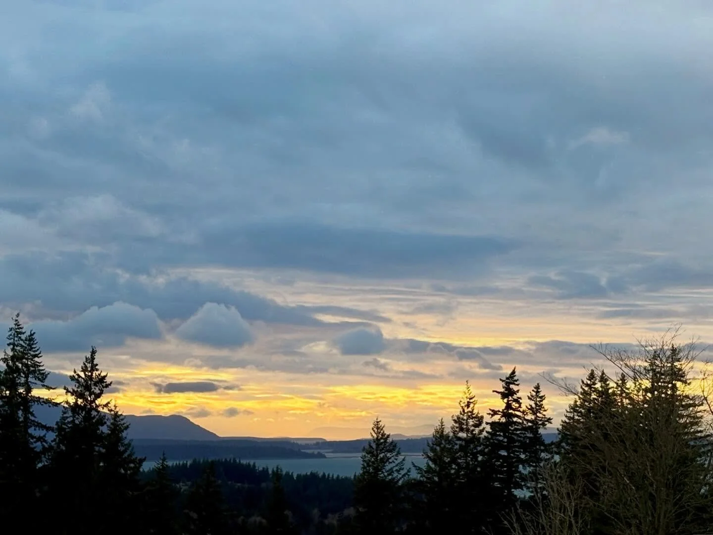 I had to leave my house before tonight&rsquo;s sunset fully popped the clouds with pastel color, but still had a good show! 🌅
