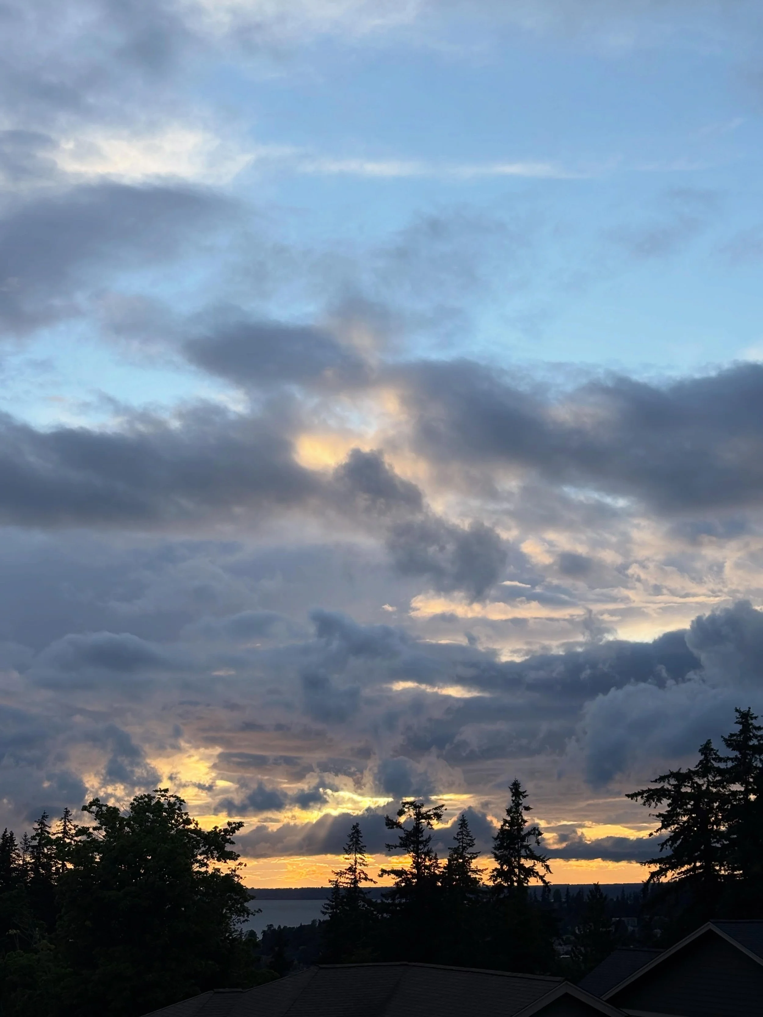 Yesterday&rsquo;s sunset (5/15) was so good that I have to share photos in three parts! This is how it started and I highly encourage you to swipe through to see how these moody clouds shaped the sunset. The clouds and the colors really developed bea