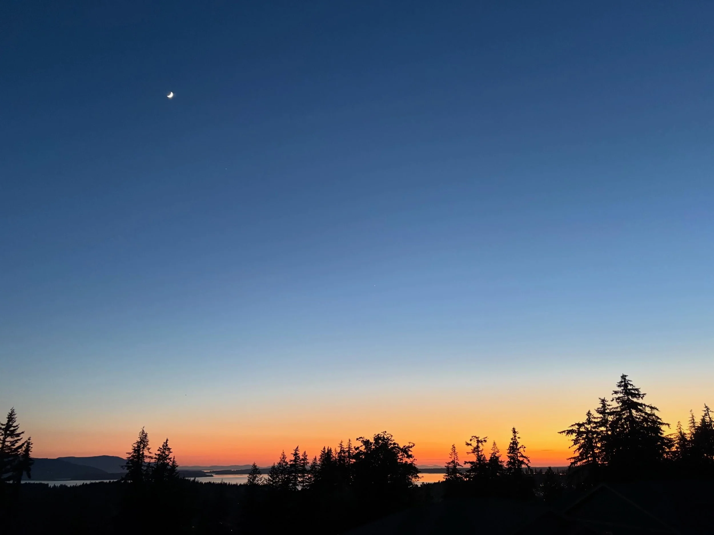 Immediately after sunset on Wednesday May 20, you could see the slender waxing crescent Moon (about 17% illuminated) gathered in the western sky with brilliant Venus and Jupiter in a  highly visible celestial alignment! It was not only lovely but als