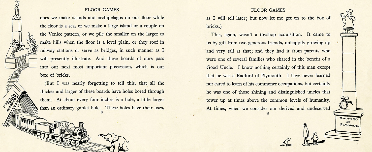 Floor Games , by H.G. Wells, drawings by J.R. Sinclair
