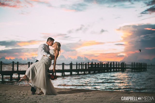 &quot;Cotton Candy Sky Love&quot; #motivate #love #inspire #destinationweddingphotographer #wedding #weddingphotographer #bride #groom #cute #sunset #sky #weddingdress #editorial #beach #beautiful