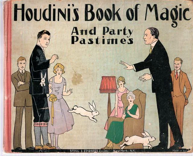 Houdini's Book of Magic and Party Pastimes 1927 via Abebooks.com