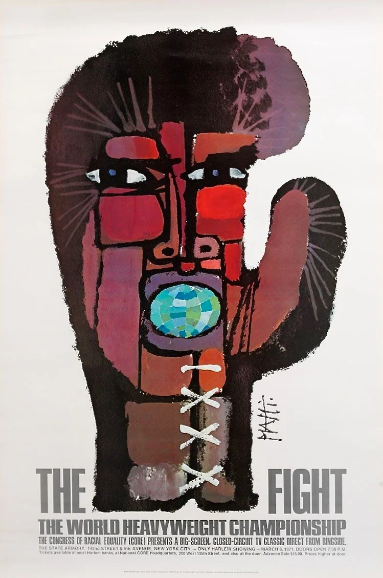 1971 fight poster for Ali vs Frazier
