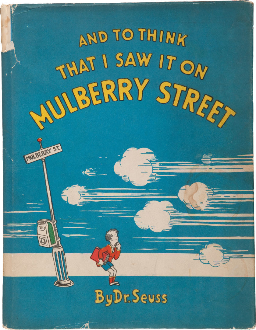Here's a really early one that I wasn't familiar with. "And to Think That I Saw It on Mulberry Street" New York: The Vanguard Press, 1937. sold for $1195 on Heritage Auctions