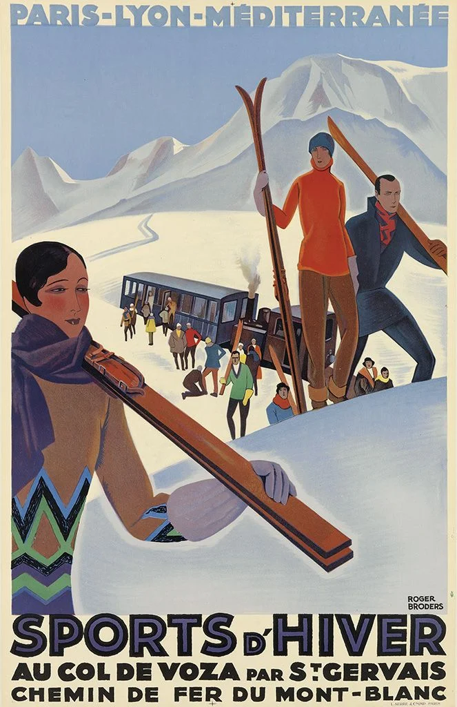Roger Broders (1883-1953) Sports d'Hiver. Circa 1929. This one sold at auction for $10,000.