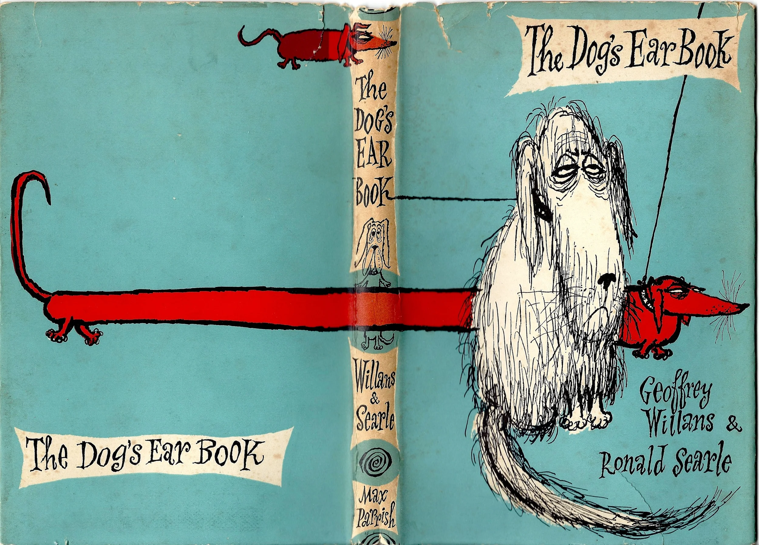 This book cover took my breath away. This is definitely one I'd like to own. THE DOG'S EAR BOOK (1958) Geoffrey Willans & Ronald Searle via flickr