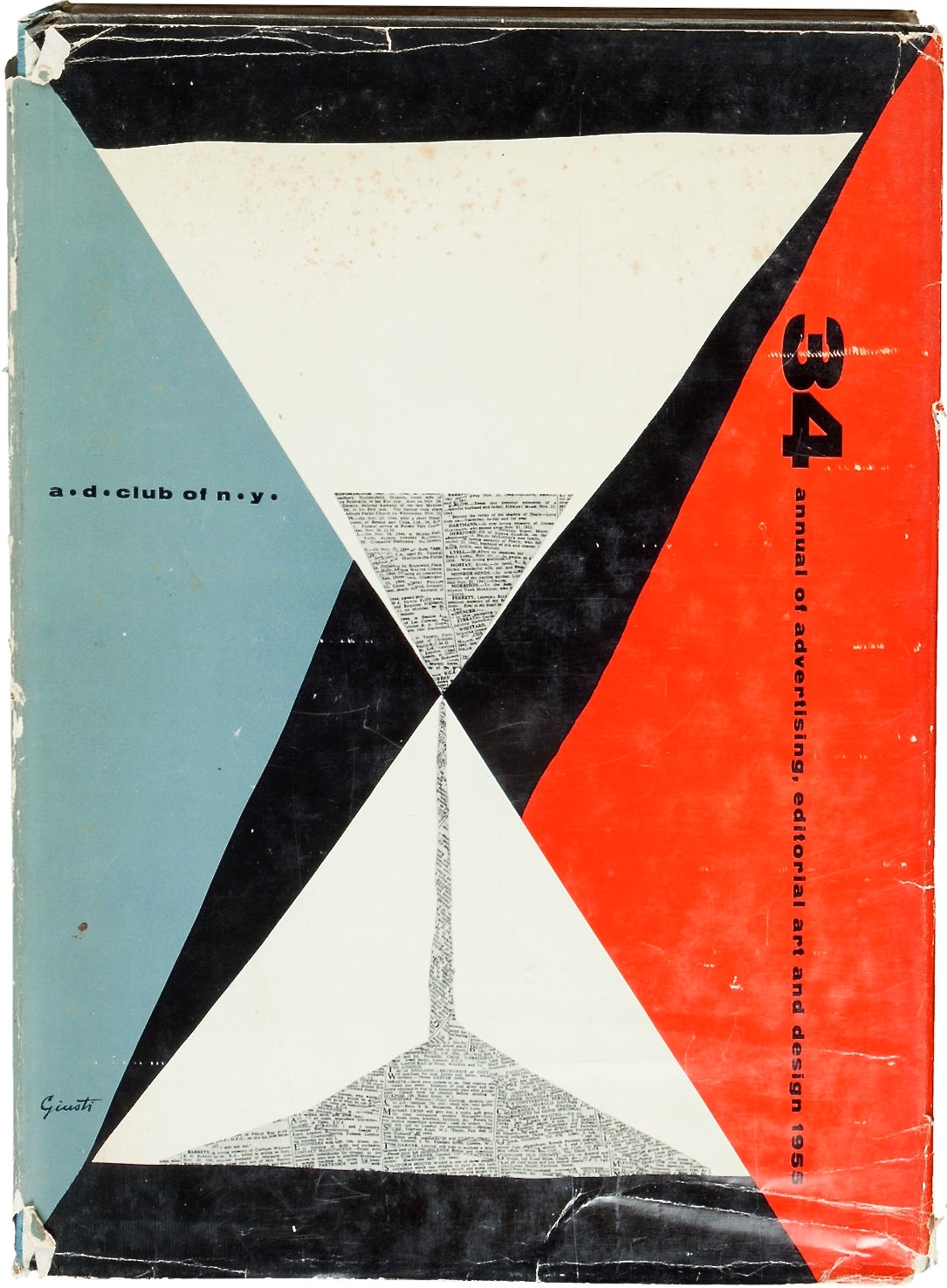 Annual of Advertising and Editorial Art 34 from the Art Directors' Club of New York. 1955. Jacket design by George Giusti.