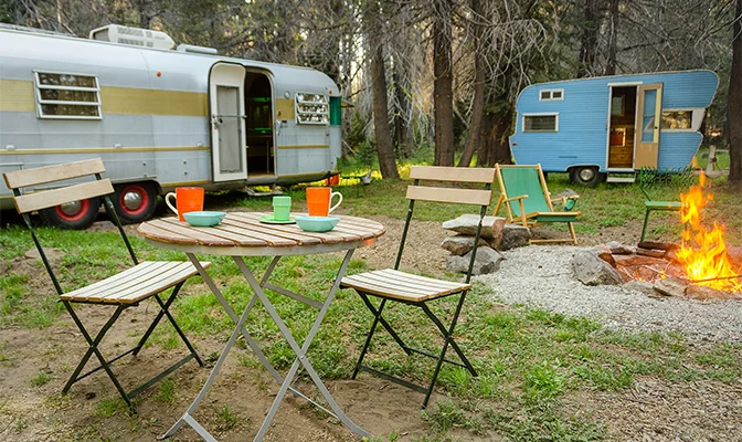 These are the vintage trailers that rented as a pair.