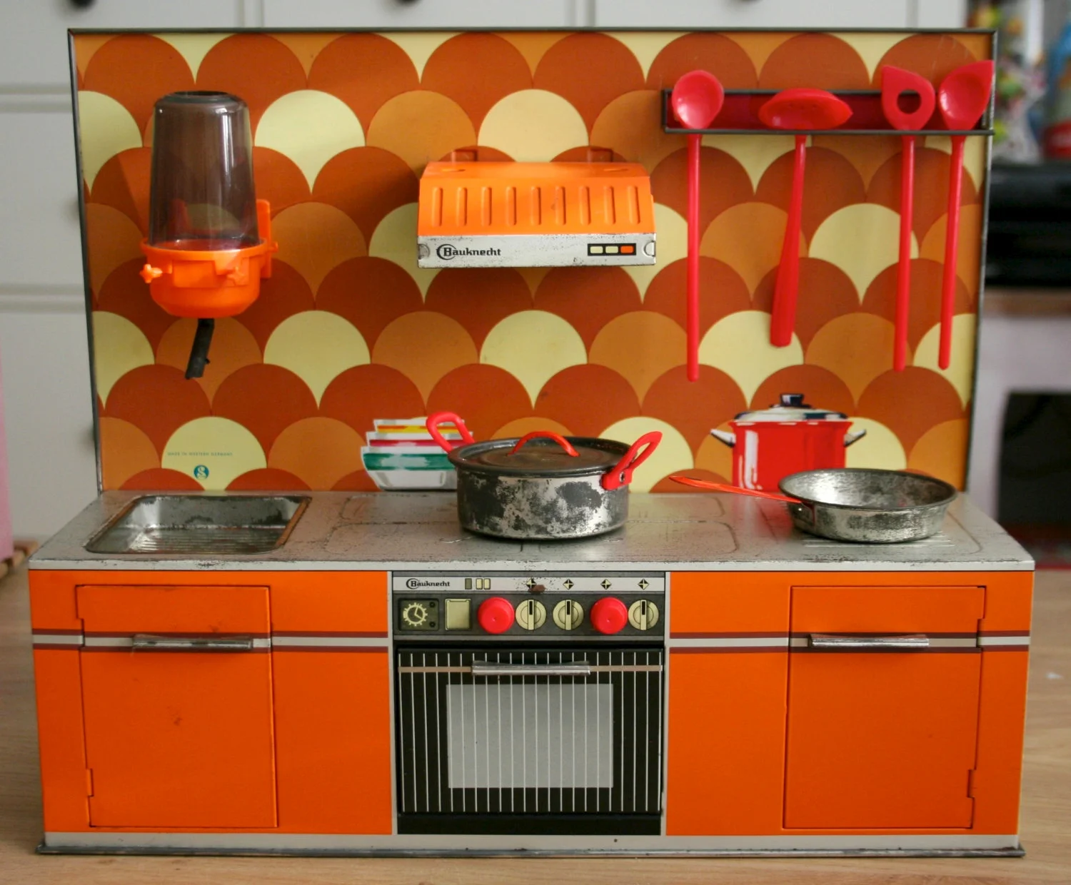 70s Vintage Western Germany Toy Tin Kitchen Bauknecht made by Schopper via Etsy