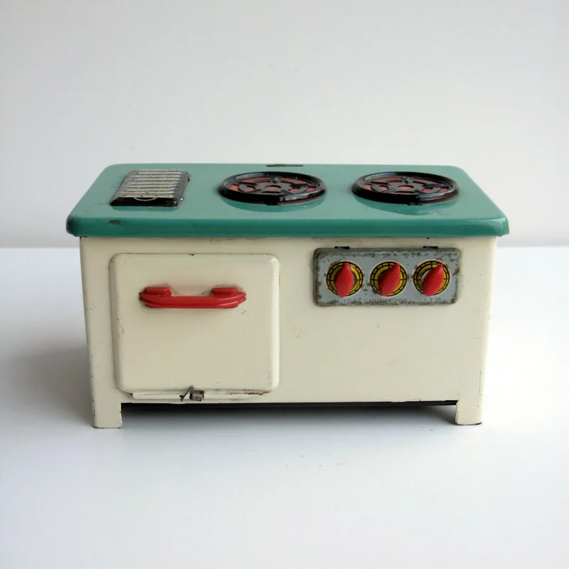 1950s tin plate stove via Etsy