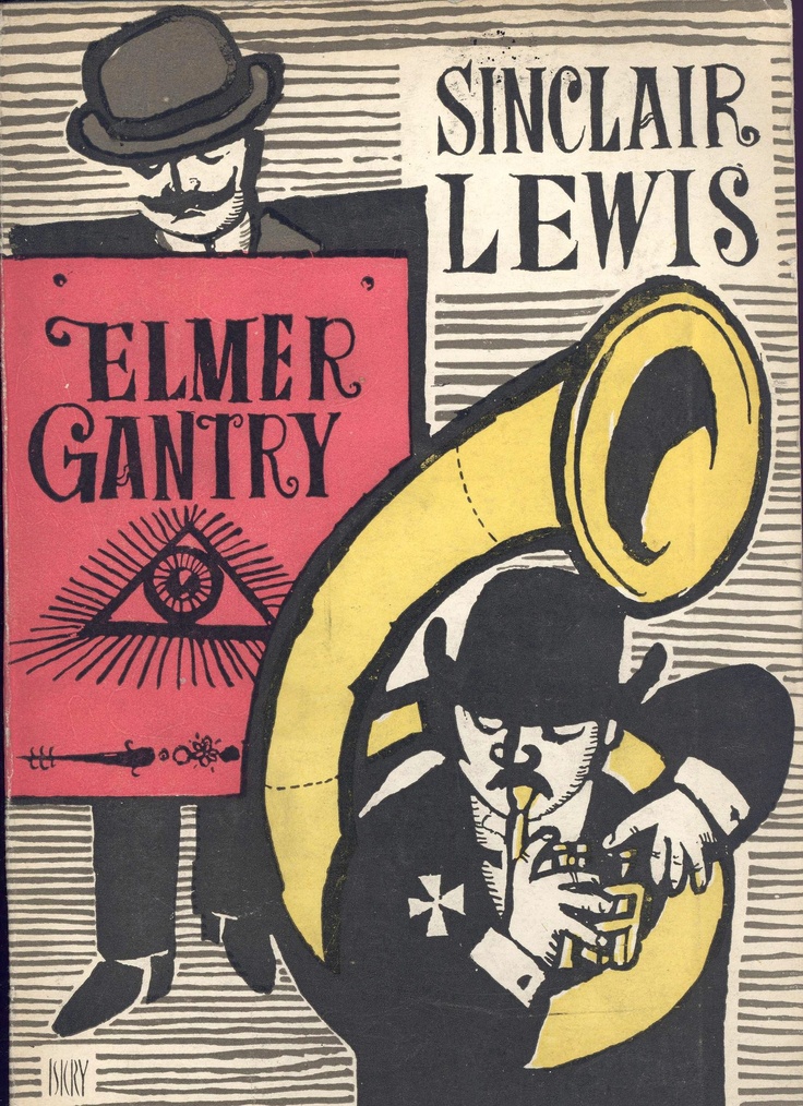 "Elmer Gantry" Sinclair Lewis Cover by Maciej Hibner Published by Wydawnictwo Iskry 1959