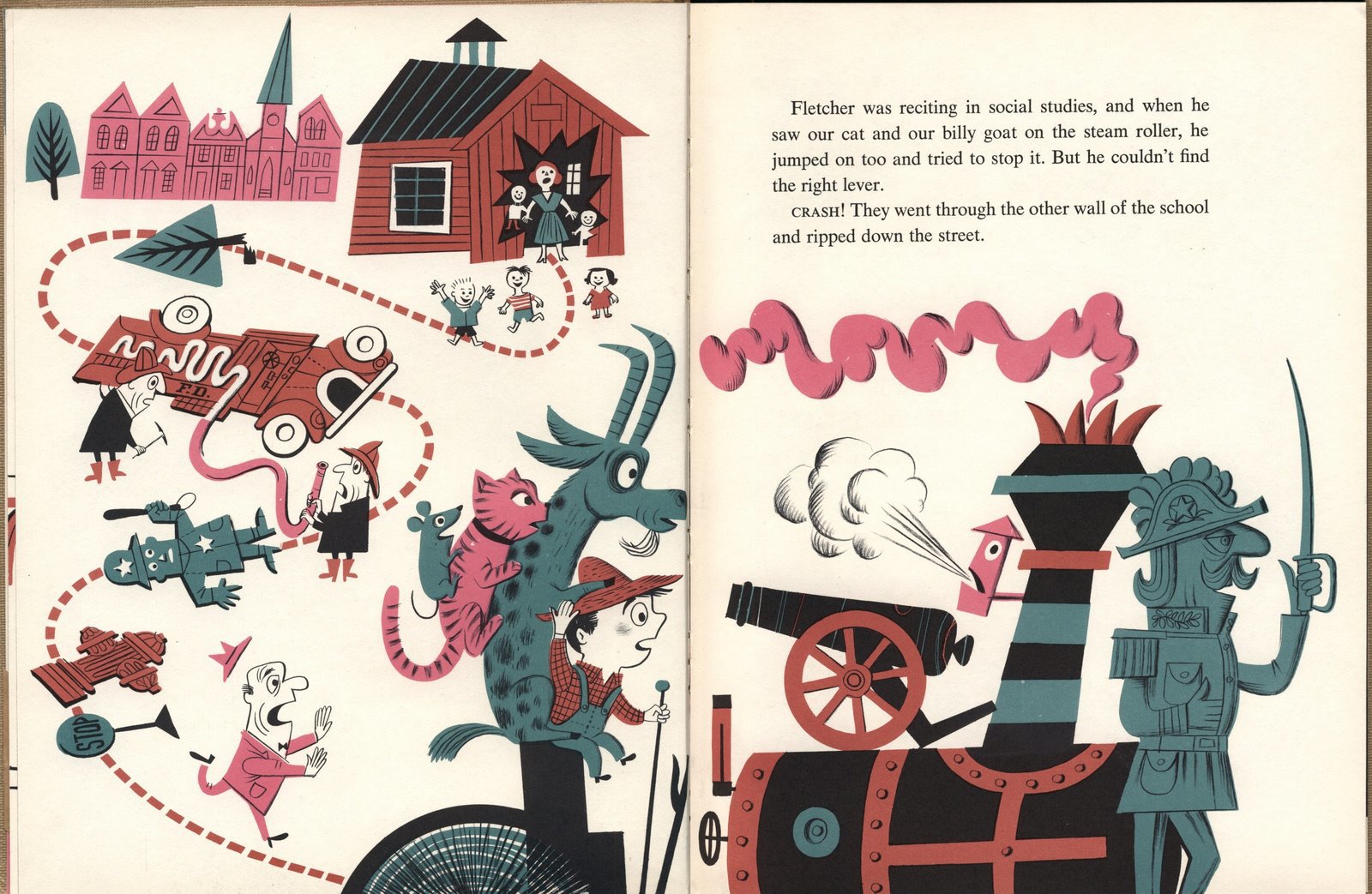 Jim Flora | The Day the Cow Sneezed via Stickers and Stuff