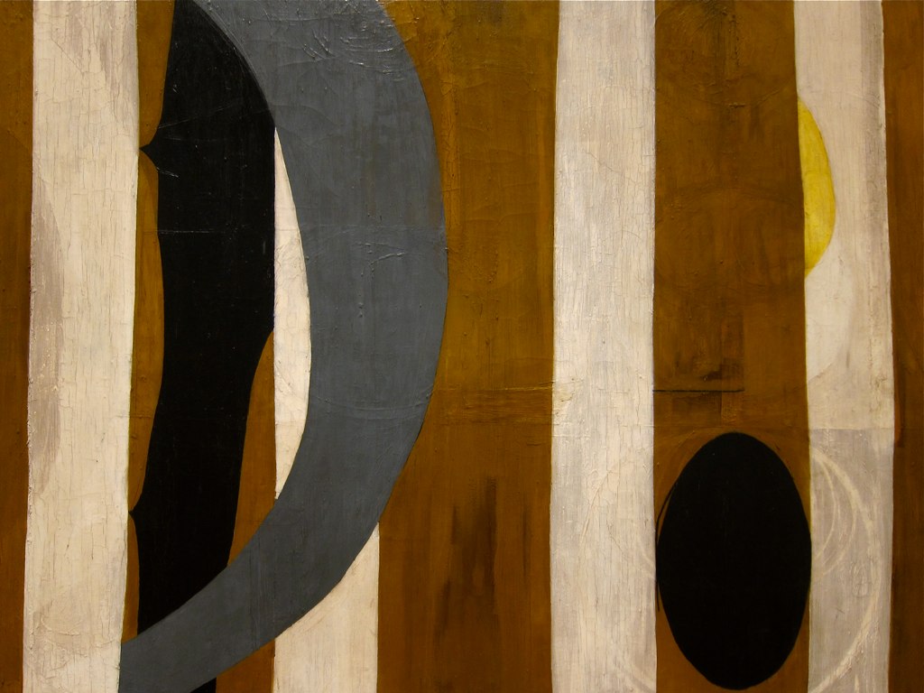 Wall painting with stripes 1944 -1945, by Robert Motherwell 