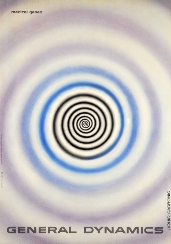Poster for General Dynamics, General Dynamics, liquid carbonic, medical gases, 1960