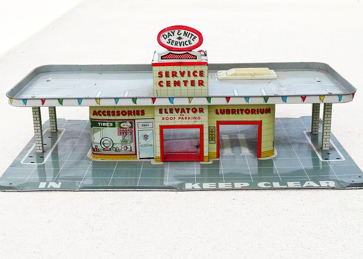 Marx Nite & Day Service Station via ebay