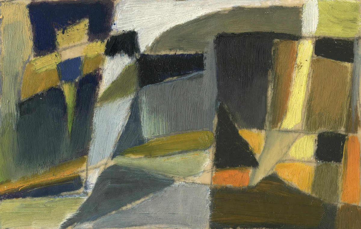 Untitled (Abstraction) , Werner Drewes, Oil on vellum, via Richard Norton Gallery