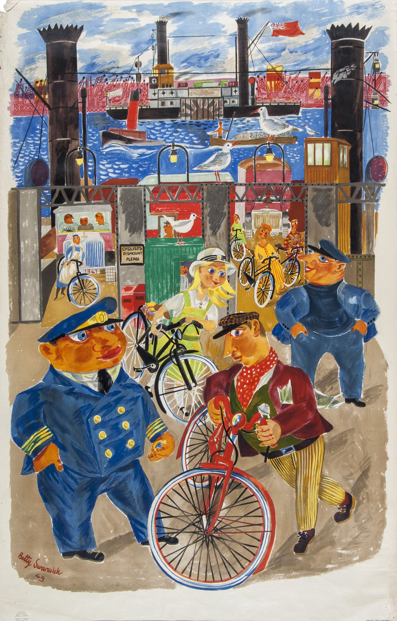 Woolwich Ferry by Betty Swanwick 1949