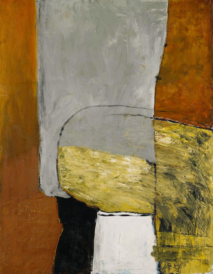 October 1955 by Roger Hilton was sold for £103,250 at Sotheby’s. Image: © Estate of Roger Hilton. All rights reserved, DACS 2010