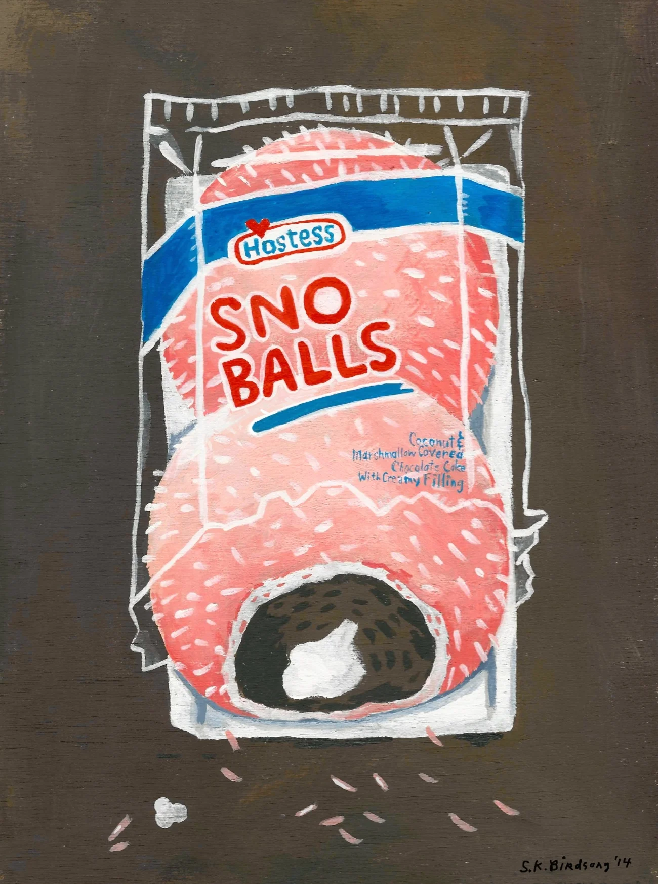 Snoballs. One of several new prints I'm making to replenish my depleted Etsy inventory.